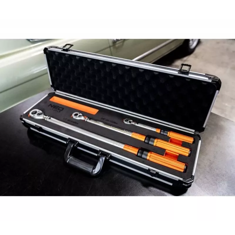 Neo Tools divvirzienu dinamometrisko atslēgu komplekts 1/4, 3/8, 1/2, 3 gab.