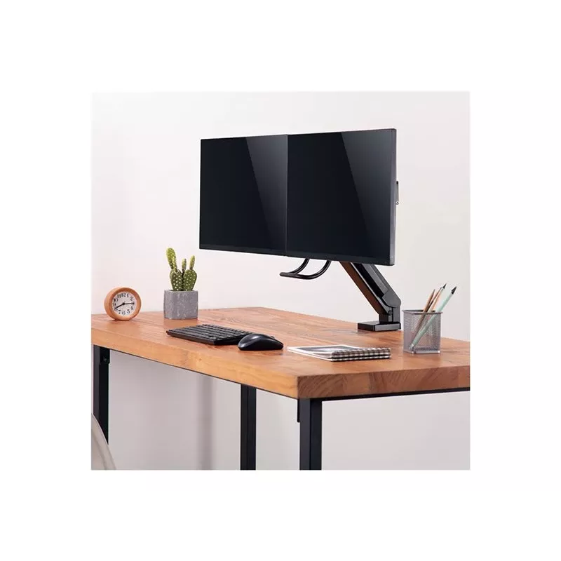 LOGILINK BP0102 Divu monitoru stiprinājums 17-27 collas tērauda, vietu taupošs