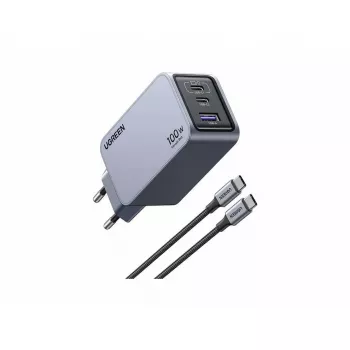 UGREEN iekštelpu lādētājs Nexode Pro 3 portu GaN PD ātrais lādētājs 2 USB Type-C