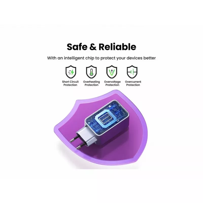 UGREEN iekštelpu lādētājs Nexode Pro 3 portu GaN PD ātrais lādētājs 2 USB Type-C