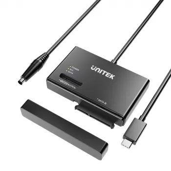 SSD korpuss UNITEK S1232A01-EU Melns M.2/2,5 collas/3,5 collas 10 Gbit/s