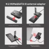 SSD korpuss UNITEK S1232A01-EU Melns M.2/2,5 collas/3,5 collas 10 Gbit/s