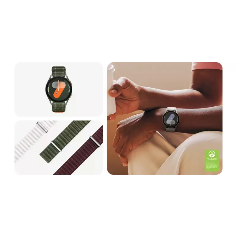 Siksnai Samsung Galaxy Watch 7 Fabric Band S/M Burgundy