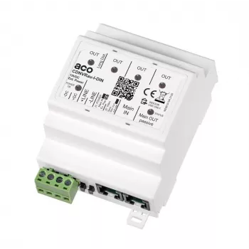 ACO CDNVRau-I-DIN Intelligent Active Video Splitter for P-System on DIN Rail