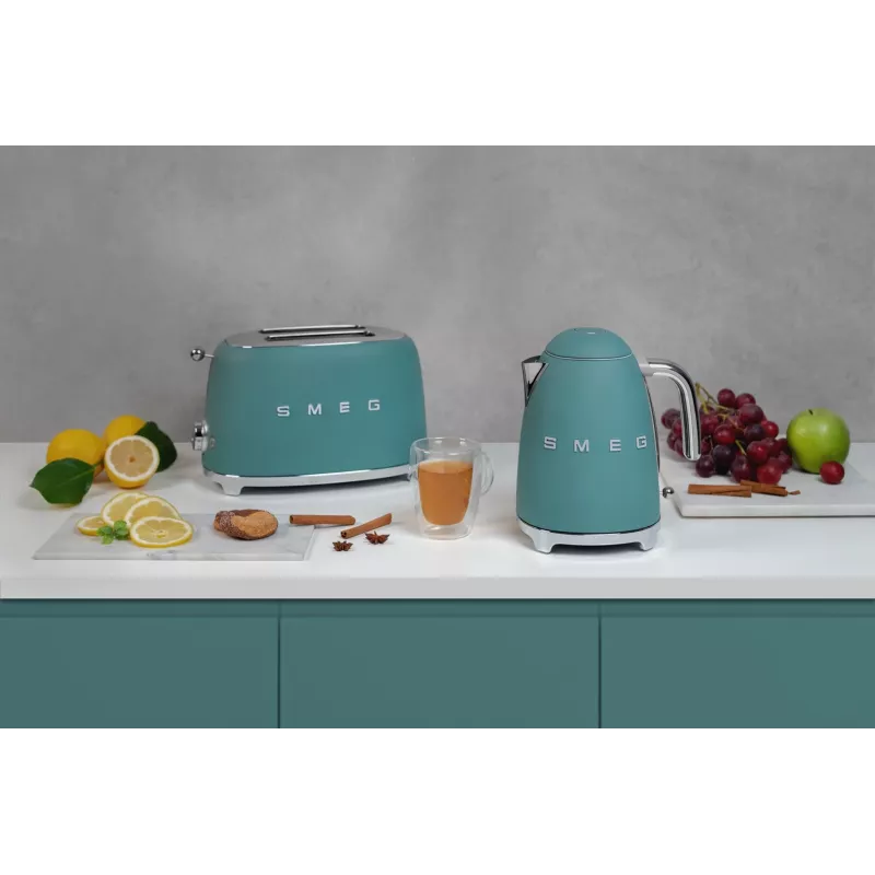 Smeg TSF01EGMEU tosteris 6 2 šķēles 950 W Hromēts, Zaļš