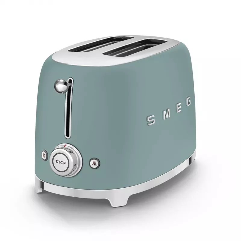 Smeg TSF01EGMEU tosteris 6 2 šķēles 950 W Hromēts, Zaļš