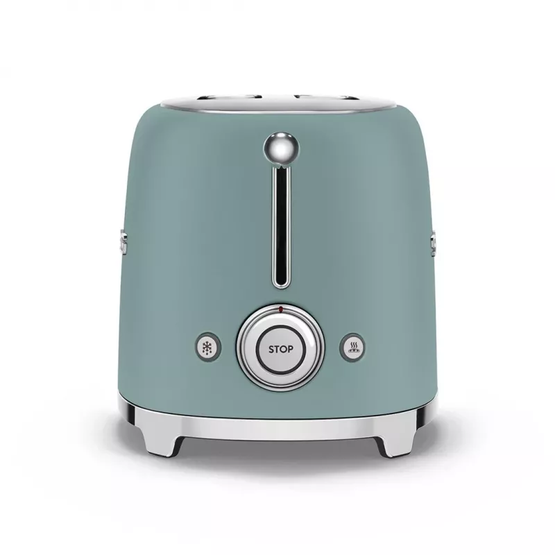 Smeg TSF01EGMEU tosteris 6 2 šķēles 950 W Hromēts, Zaļš