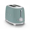 Smeg TSF01EGMEU tosteris 6 2 šķēles 950 W Hromēts, Zaļš