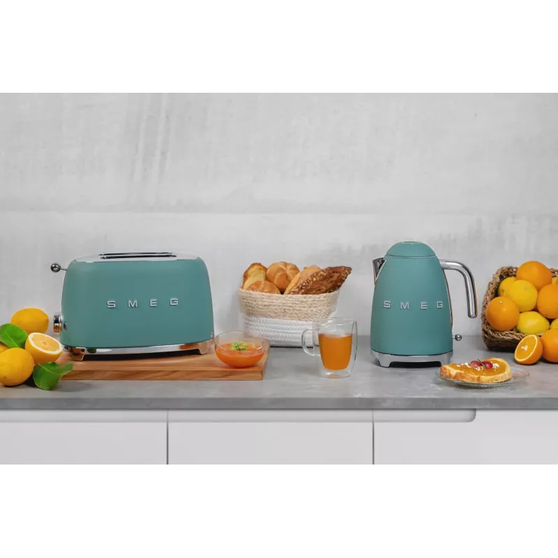 Smeg TSF01EGMEU tosteris 6 2 šķēles 950 W Hromēts, Zaļš