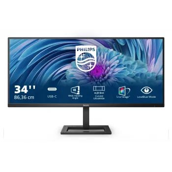 Philips E Line 346E2LAE/00 LED displejs 86,4 cm (34) 3440 x 1440 pikseļi Wide Quad HD LCD Melns (bojāts iepakojums)
