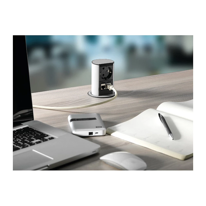 Elevator 1xaizsargkontakts 1xCAT6 1xUSB3.0 - Piederumi Barošanas bloks