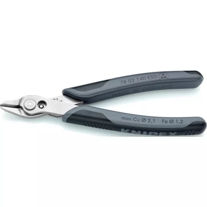 KNIPEX Super Knips XL ESD - stiepļu griezēji - 1,23 cm - 9,2 mm - 2,1 mm - 9,2 mm - aizsardzība pret elektrostatisko izlādi (ESD)