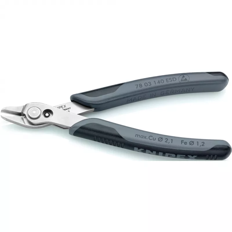 KNIPEX Super Knips XL ESD - stiepļu griezēji - 1,23 cm - 9,2 mm - 2,1 mm - 9,2 mm - aizsardzība pret elektrostatisko izlādi (ESD)