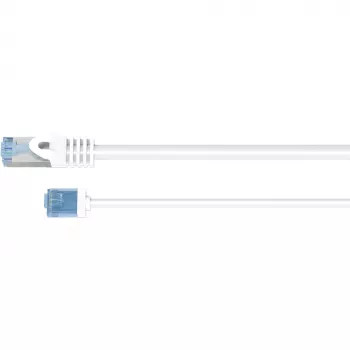Goobay Ultra-Flexible CAT 6A komutācijas kabelis plāns U/UTP White - extra-short plug (74286)