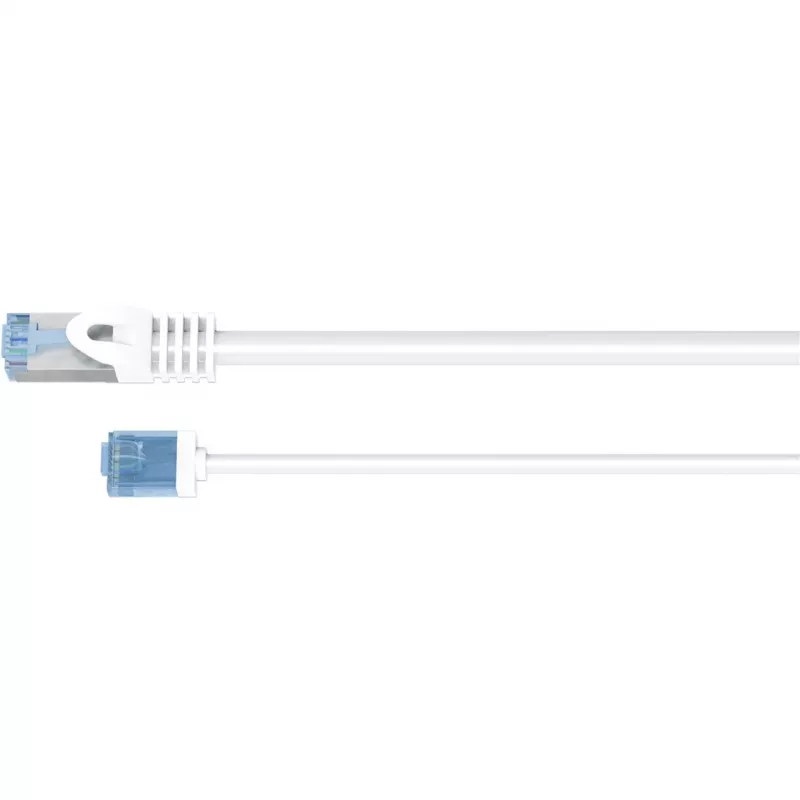 Goobay Ultra-Flexible CAT 6A komutācijas kabelis plāns U/UTP White - extra-short plug (74286)