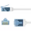 Goobay Ultra-Flexible CAT 6A komutācijas kabelis plāns U/UTP White - extra-short plug (74286)