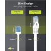 Goobay Ultra-Flexible CAT 6A komutācijas kabelis plāns U/UTP White - extra-short plug (74286)