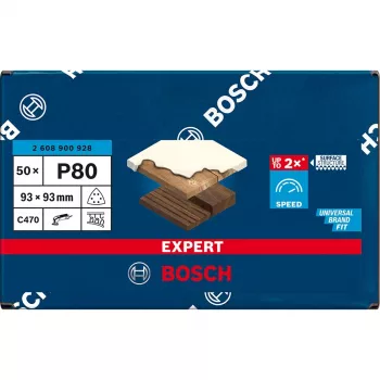 Trīsstūrveida slīploksne Bosch C470 K80 93×93 mm