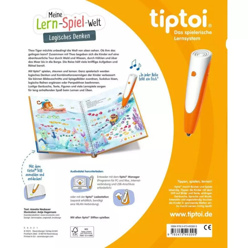 tiptoi Meine Lern-Spiel-Welt: Loģiskā domāšana, mācību grāmata
