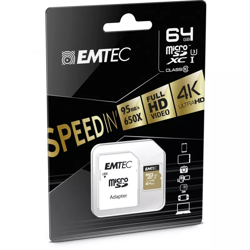 Atmiņas karte Emtec 64GB MicroSDXC Class 10 ECMSDM64GXC10SP
