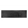 Bezvadu tastatūra Cherry KW 9100 plāns Portugal Melns — 2,4 GHz un Bluetooth, portugāļu QWERTY izkārtojums
