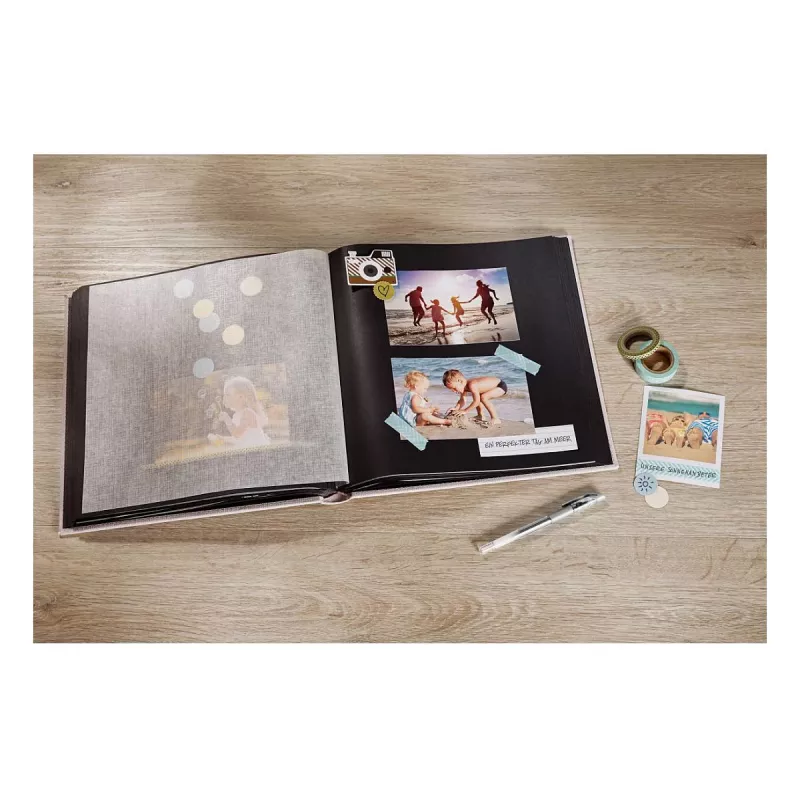 Fotoalbums Walther Design Fun Melns 100 loksnes L
