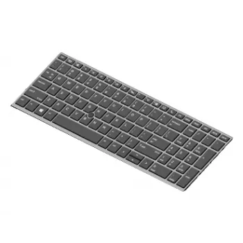 HP - rezerves klaviatūra klēpjdatoram - ar fona apgaismojumu - vācu - EliteBook 755 G5 (L14366-041)