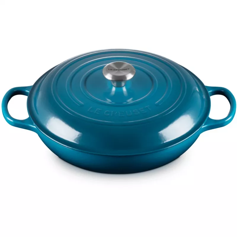 Le Creuset Signature Seklā kastrolis apaļš 30 cm Deep Teal (21180306422430)