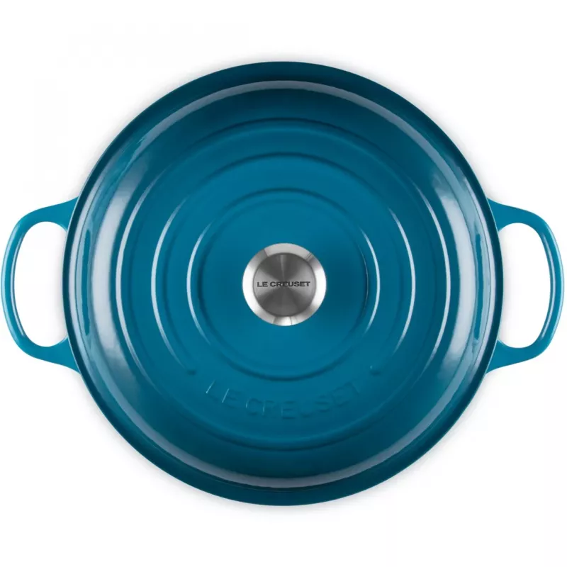 Le Creuset Signature Seklā kastrolis apaļš 30 cm Deep Teal (21180306422430)