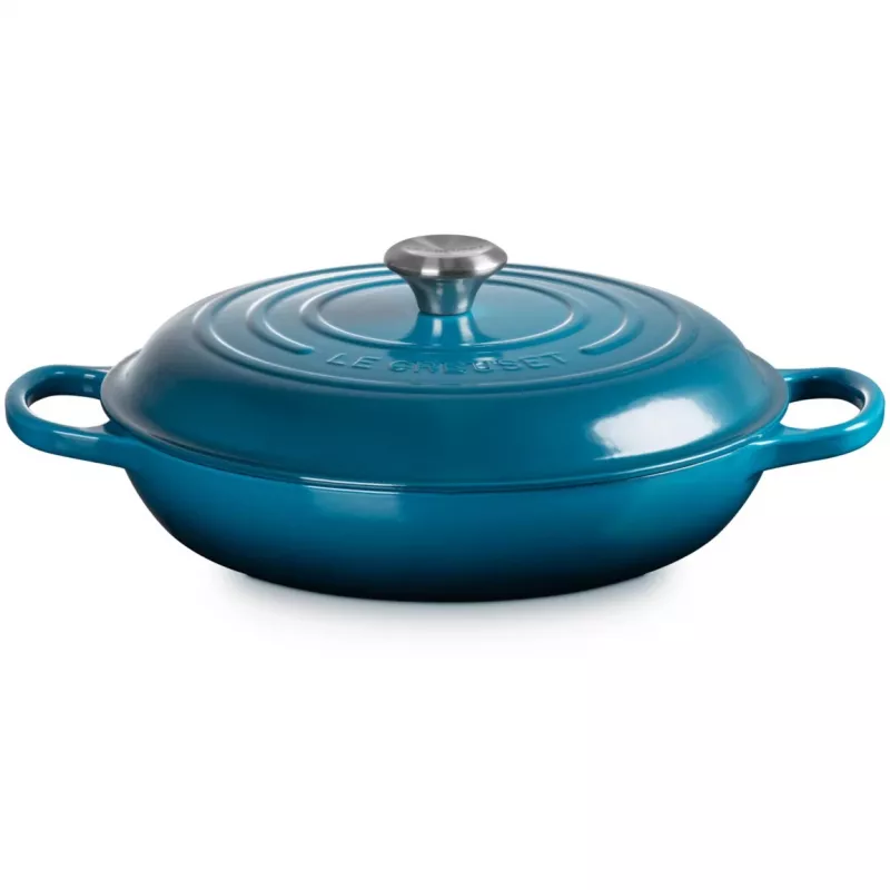Le Creuset Signature Seklā kastrolis apaļš 30 cm Deep Teal (21180306422430)