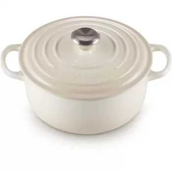 Le Creuset Signature cepamais trauks apaļš 22 cm Meringue krēmkrāsā (21177227164430)