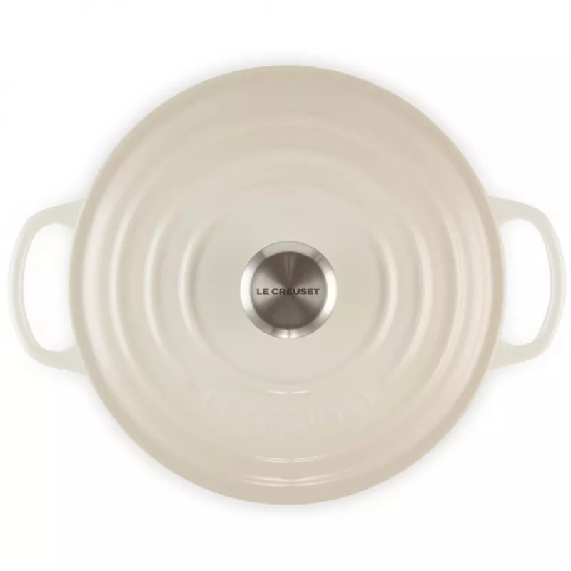 Le Creuset Signature cepamais trauks apaļš 22 cm Meringue krēmkrāsā (21177227164430)