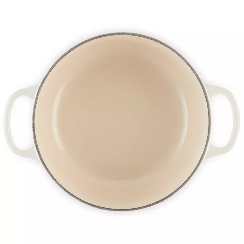Le Creuset Signature cepamais trauks apaļš 22 cm Meringue krēmkrāsā (21177227164430)
