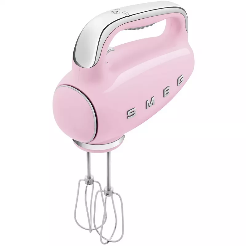 Smeg HMF01PKEU rokas mikseris 50. gadu retro dizainā, rozā krāsā