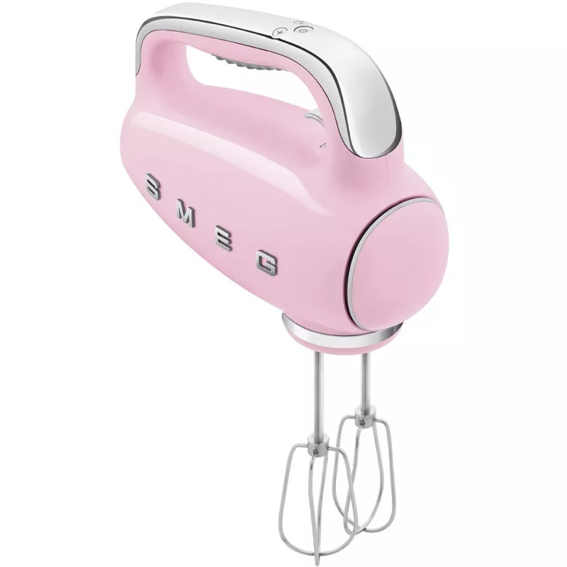 Smeg HMF01PKEU rokas mikseris 50. gadu retro dizainā, rozā krāsā