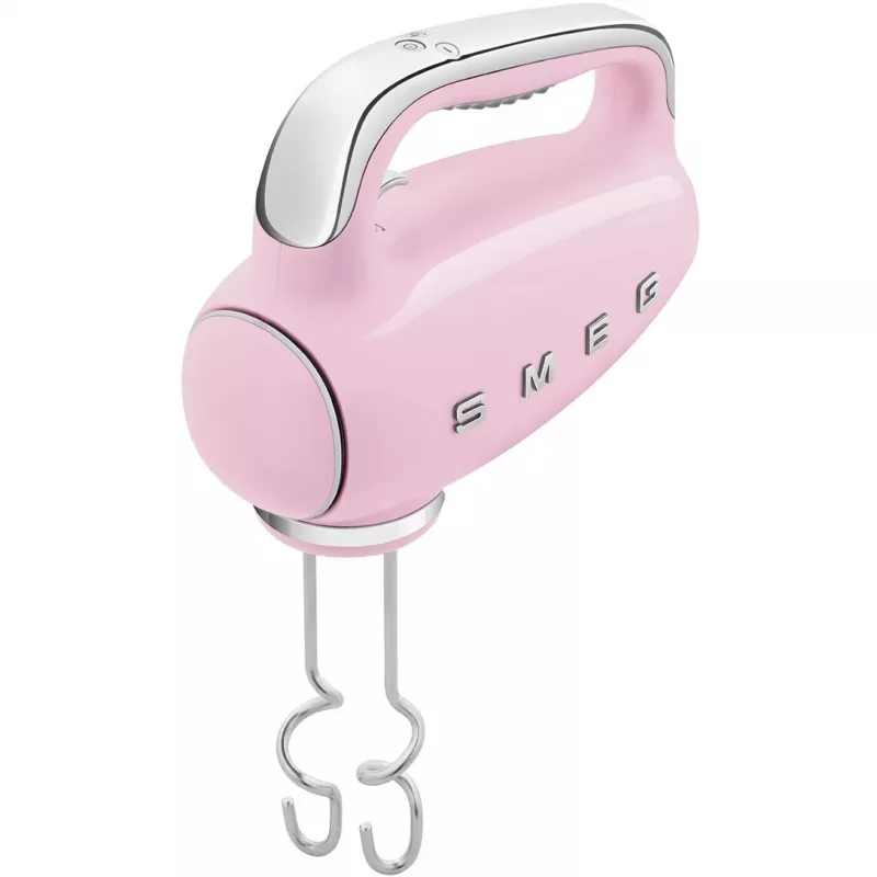 Smeg HMF01PKEU rokas mikseris 50. gadu retro dizainā, rozā krāsā