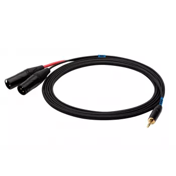 SSQ kabelis ar 3,5 mm stereo ligzdu uz 2x XLR vīrišķo MIXLR3 — 3 m audio kabelis
