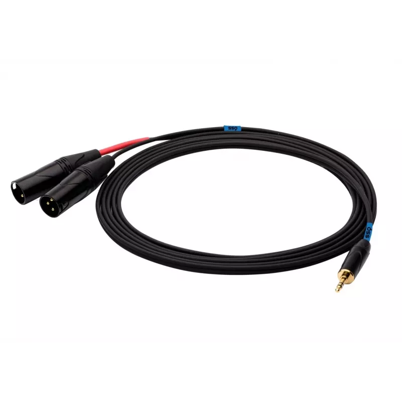 SSQ kabelis ar 3,5 mm stereo ligzdu uz 2x XLR vīrišķo MIXLR3 — 3 m audio kabelis
