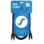 SSQ RCARCA3 - Kabelis 2x RCA - 2x RCA - 3 m, melns