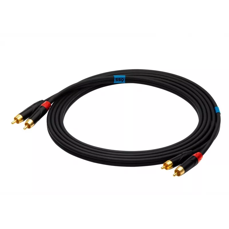 SSQ RCARCA3 - Kabelis 2x RCA - 2x RCA - 3 m, melns