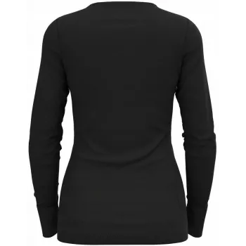 Odlo BL TOP apkalpes kakla garām piedurknēm MERINO 200 sieviešu krekls, S izmērs, melns