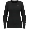 Odlo BL TOP apkalpes kakla garām piedurknēm MERINO 200 sieviešu krekls, S izmērs, melns