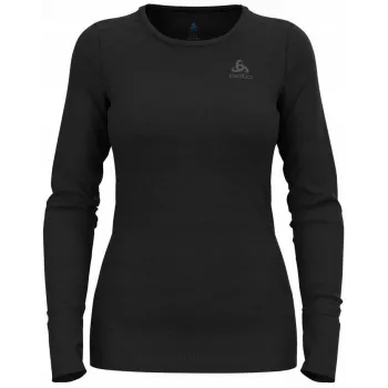 Odlo BL TOP apkalpes kakla garām piedurknēm MERINO 200 sieviešu krekls, S izmērs, melns