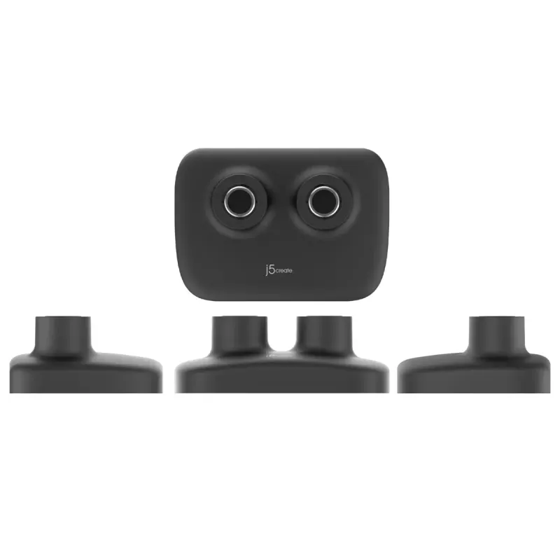 j5create JTSA102 Ergonomic Dual Monitor Mount Melns Clamp/Grommet 16 kg