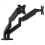 j5create JTSA102 Ergonomic Dual Monitor Mount Melns Clamp/Grommet 16 kg