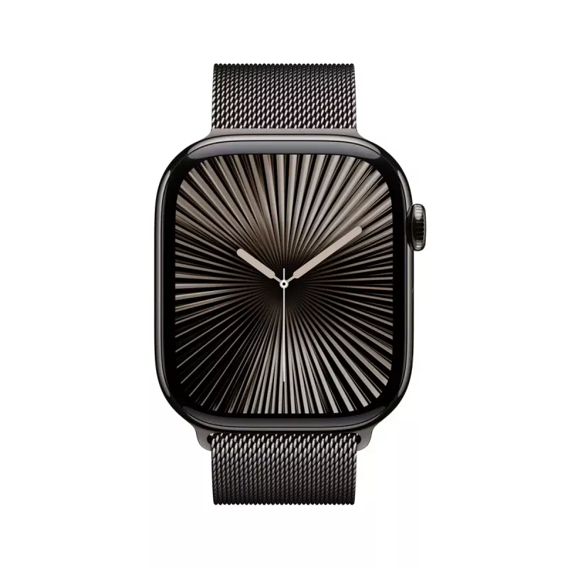 Smartwatch Apple Watch Series 10 GPS + Cellular 46mm Slate titāna korpuss ar Slate Milanese Loop - S/M