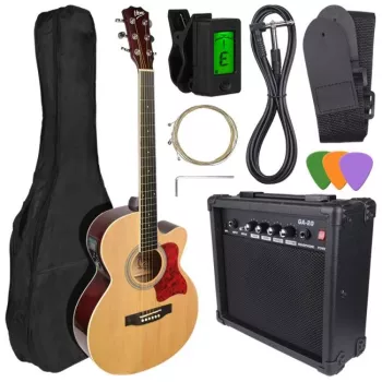 V-TONE EAG SET NT - komplekts (4/4 elektroakustiskā ģitāra, dabīgā krāsā + pastiprinātājs)