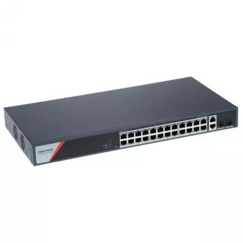 Pārvaldāms slēdzis Hikvision DS-3E1512HP-SI-8P2T2F Gigabit Ethernet 26 Porti PoE
