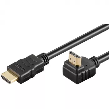 Goobay HDMI 2.0 90° leņķa kabelis ar Ethernet 4K 60Hz 5 m Melns