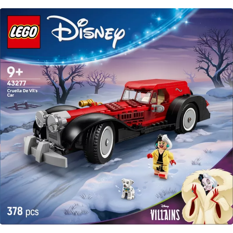 LEGO komplekts Cruella De Vil's Car 43277 – kolekcionējams būvēšanas komplekts